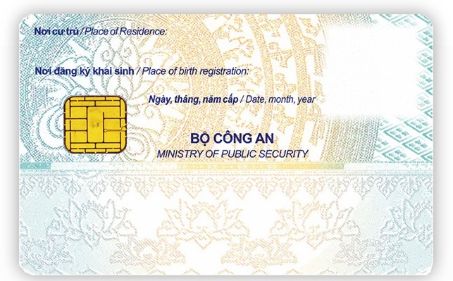 Mẫu CCCD mặt sau
