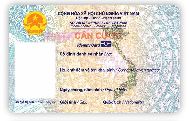 Mẫu CCCD mặt trước